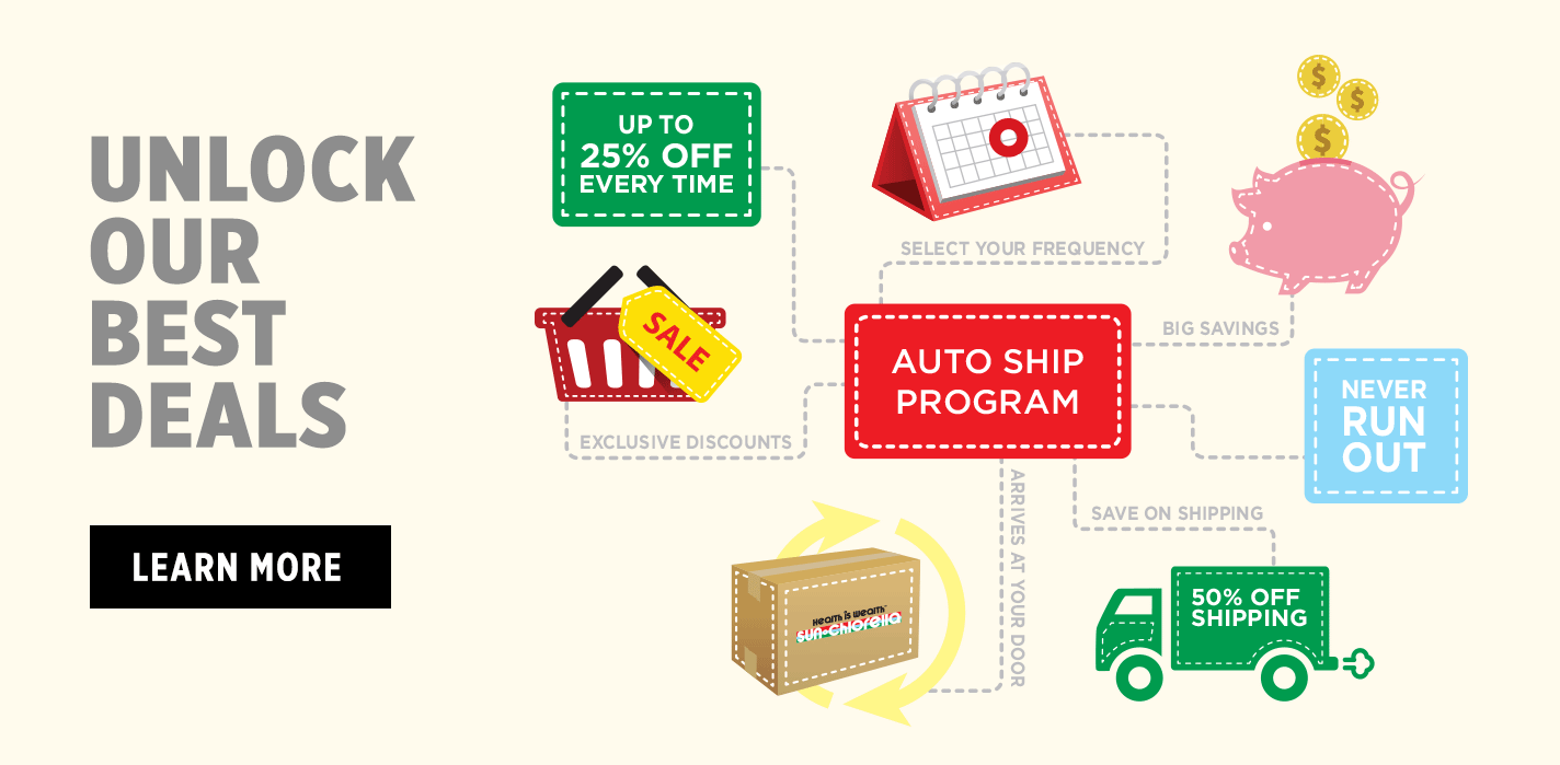 Unlock our best deals by signing up Auto Ship program