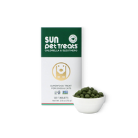 Sun Chlorella Pet Treats | Whole-Food Chlorella & Eleuthero | Daily Supplement for Dogs, Cats & Animals