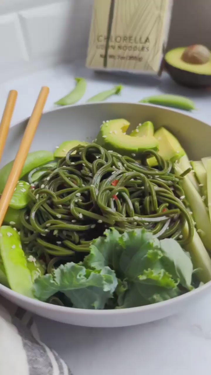 Sun Chlorella Udon Noodles: Plant-Based & Chlorella-Infused