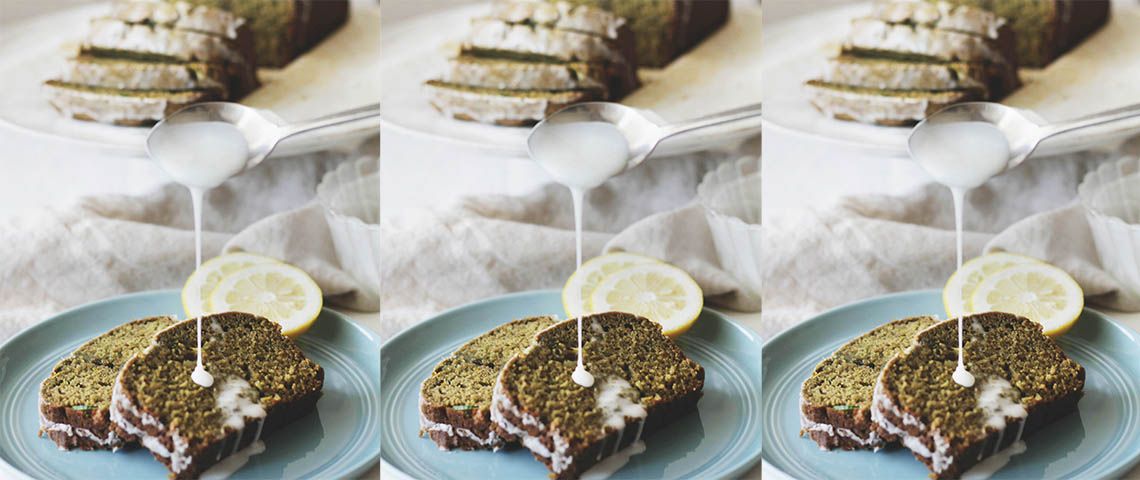 Bake vegan lemon zucchini bread for a treat that’s packed with fiber, Vitamin C, and Vitamin B12.