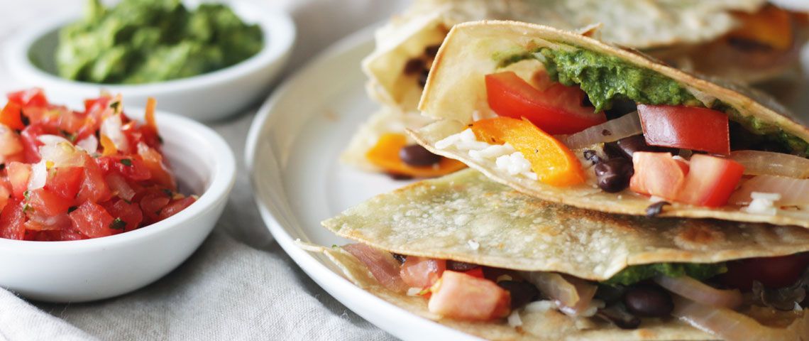 Vegan Cheesy Veggie Quesadillas with Chlorella 