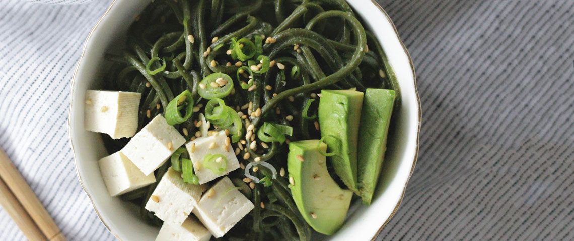 Spicy Miso Chlorella Udon Noodles