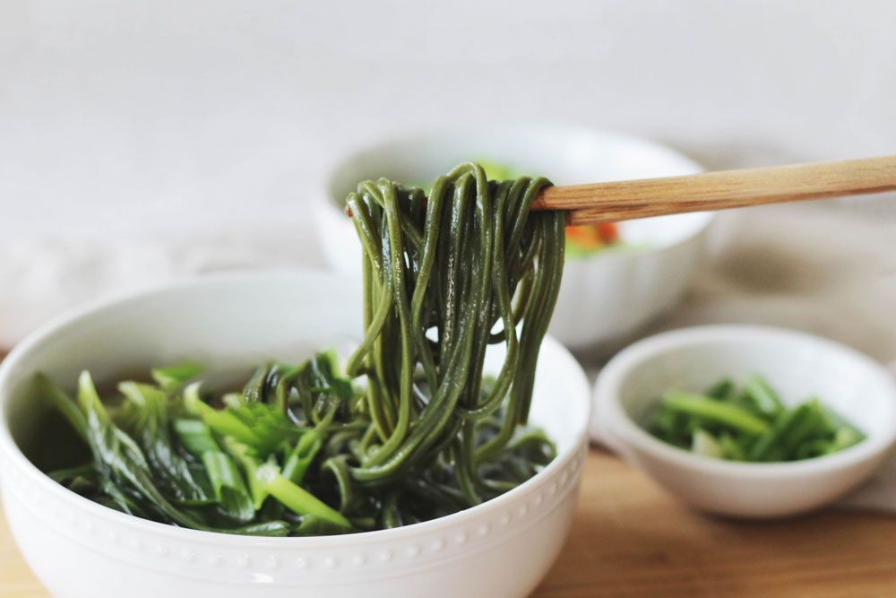 Chlorella Udon Noodles is a health meal packed with vitamins and minerals