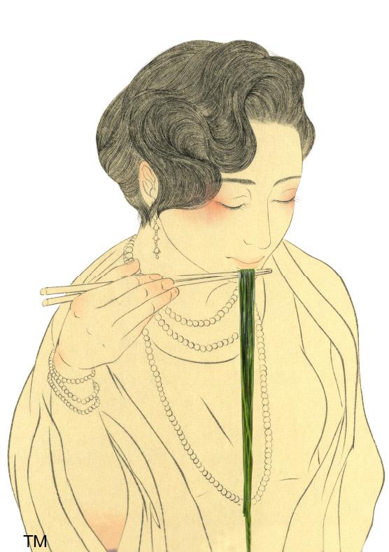Chlorella Udon Noodles - Taisho Era cover illustration is trademarked by Sun Chlorella Corp.