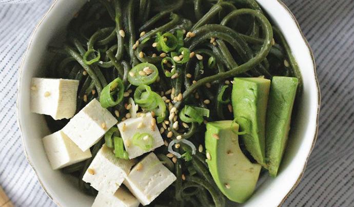 Spicy Miso Chlorella Udon Noodles