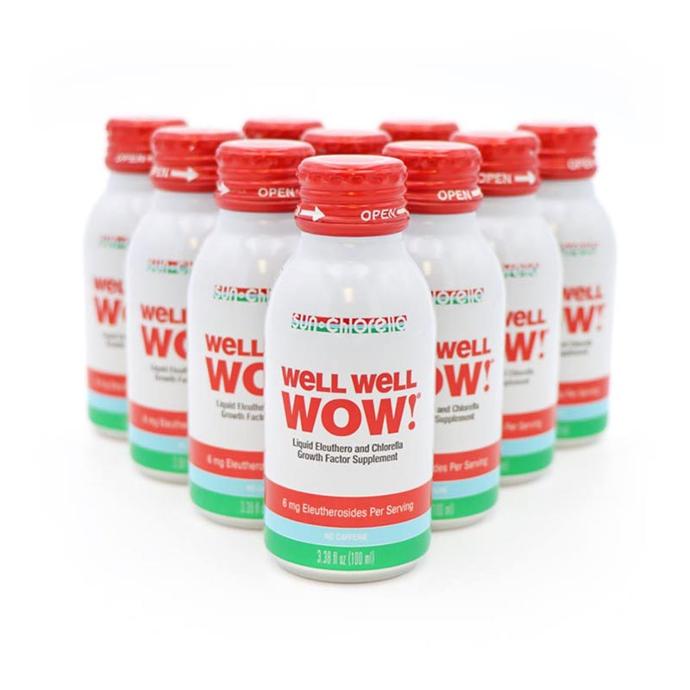 Well Well Wow! Drink 10 bottles 3.38 fl oz each Liquid Eleuthero and Chlorella Growth Factor drink