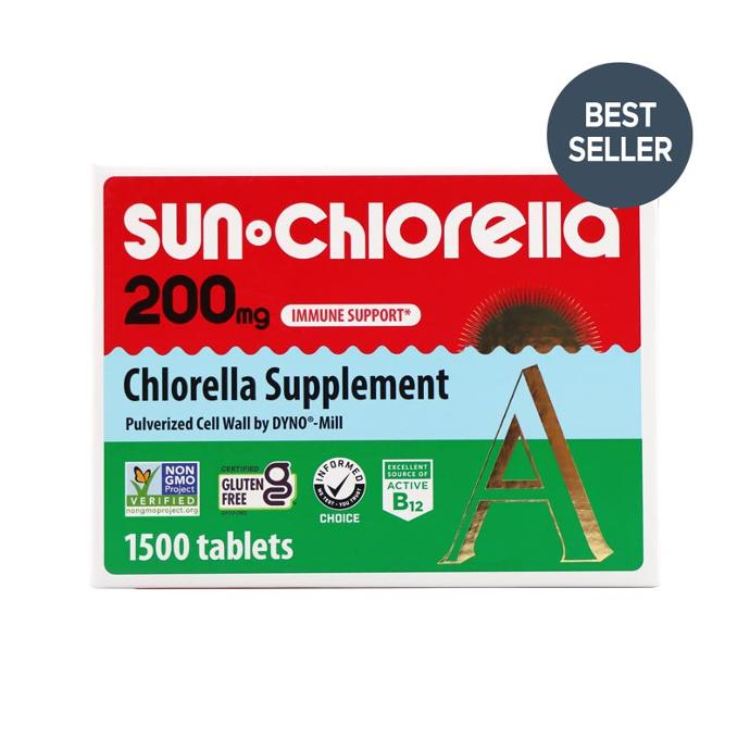 Sun Chlorella 200mg Tablets 100 days supply 1500 tablets