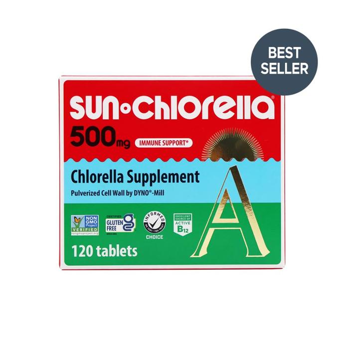 Sun Chlorella 500mg Tablets 20 days supply 120 tablets