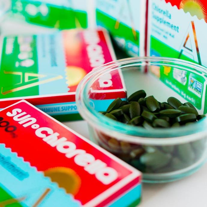 Sun Chlorella Supplements Tablets and Powder