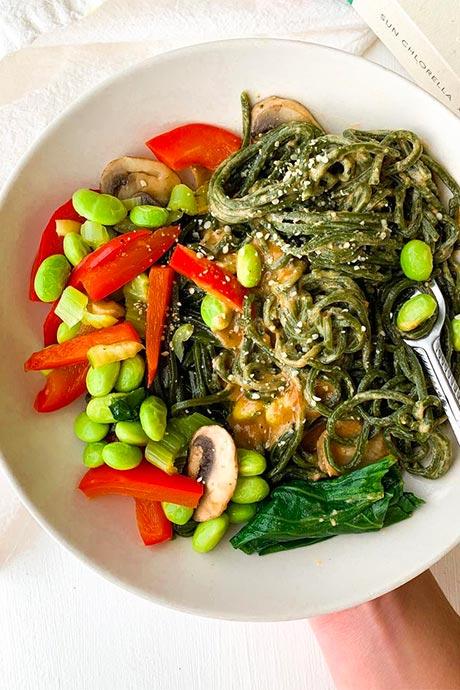 Chlorella Udon Stir Fry