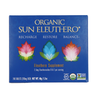 A Box of Organic Sun Eleuthero 200mg Tablets