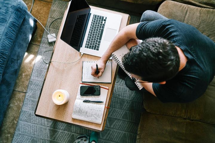 Man working on desk