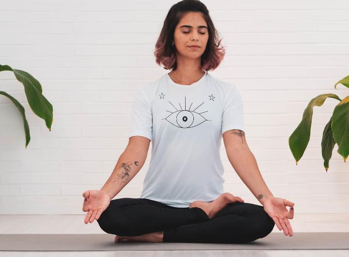 Woman meditating