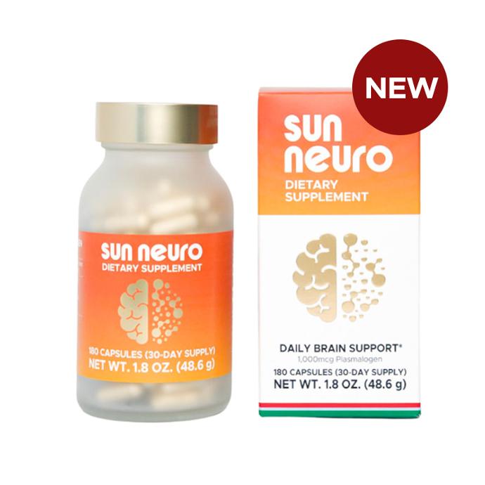 Sun Neuro 1000mcg Plasmalogen Dietary Supplement Bottle and Box