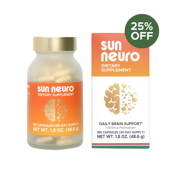 Sun Neuro 1000mcg Plasmalogen Dietary Supplement for Daily Brain Support 25% off Spring Sale Sun Neuro 1000mcg Plasmalogen Dietary Supplement for Daily Brain Support 25% off Spring Sale
