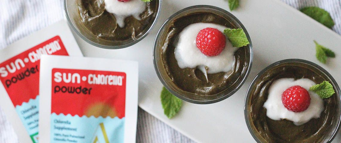 creamy Chlorella Cocoa-cado Pudding