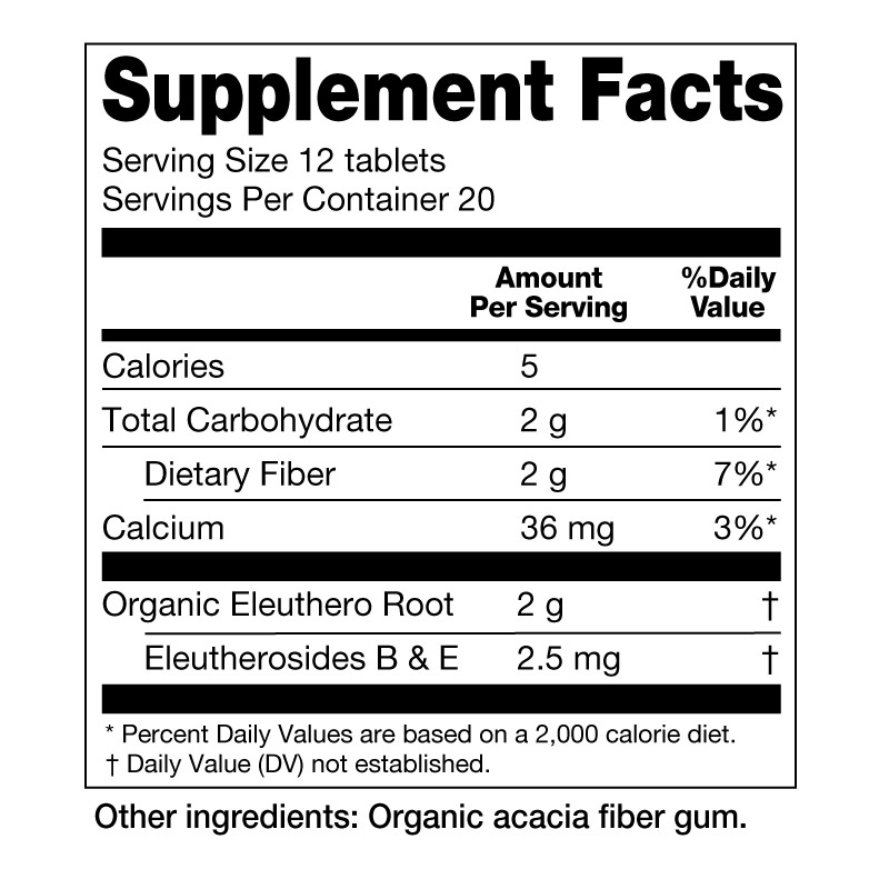 ORGANIC SUN ELEUTHERO 240 TABLETS (200mg)