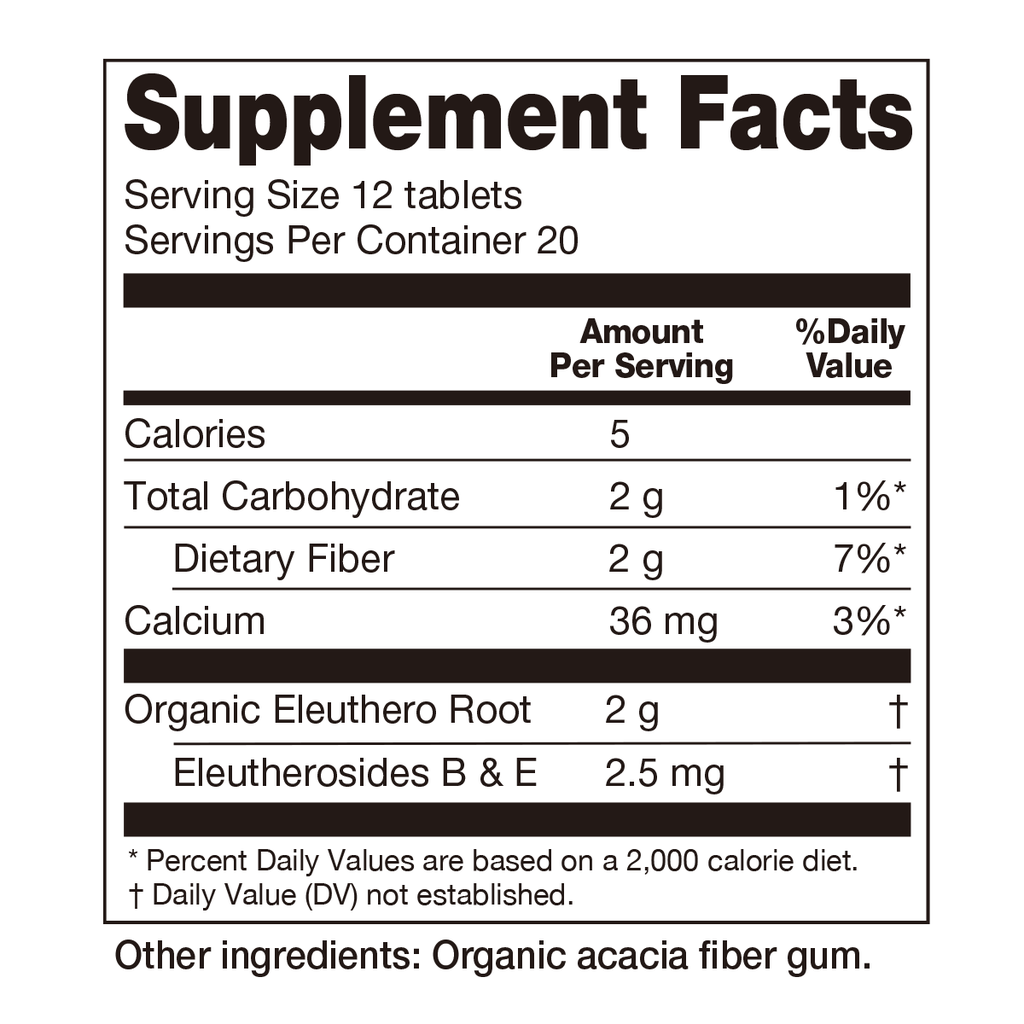 ORGANIC SUN ELEUTHERO - BEST DEAL 480 TABLETS