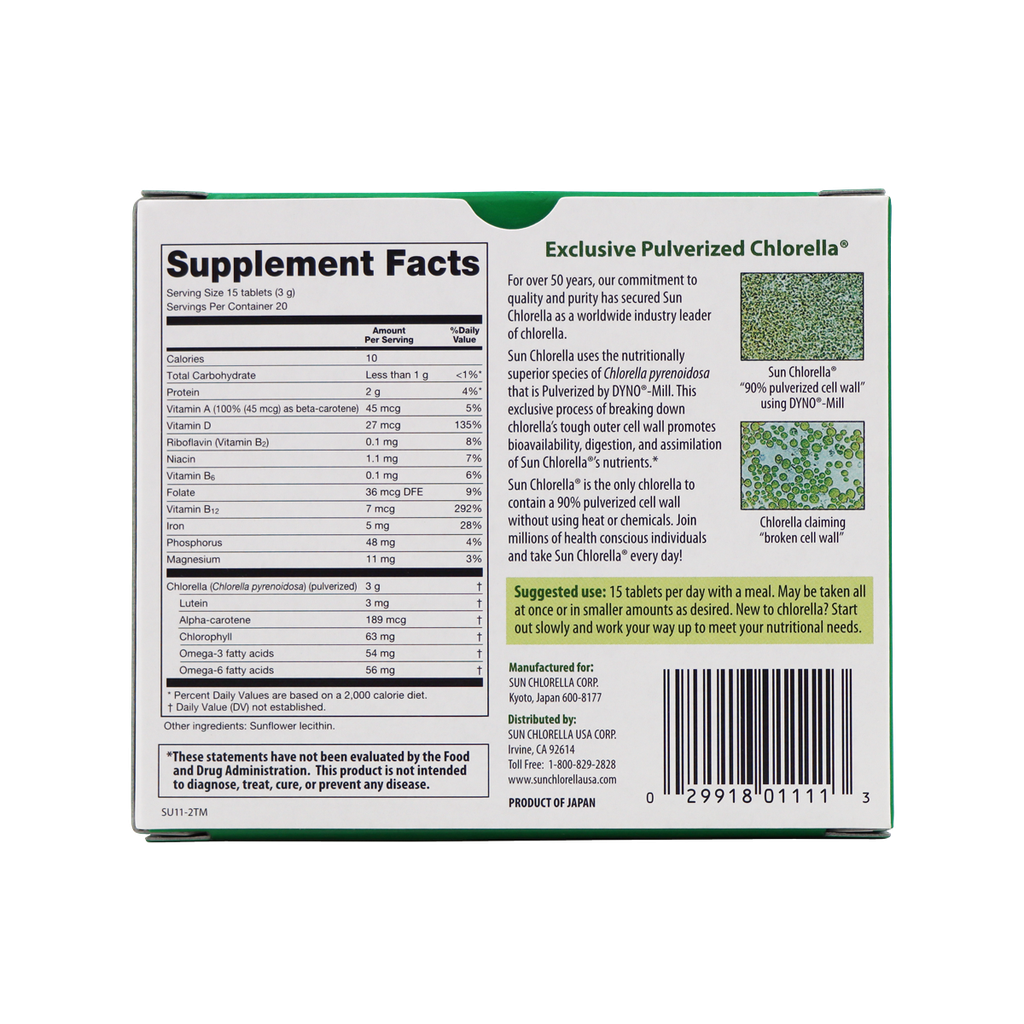 Sun Chlorella Nutrition