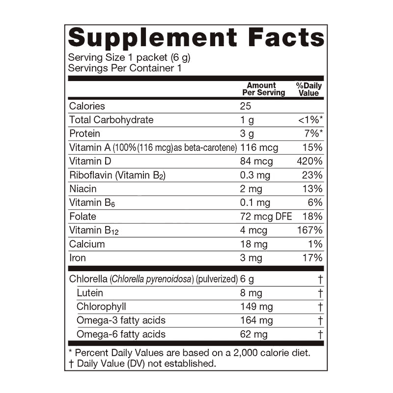 SUN CHLORELLA POWDER - 10 PACKETS (6g each)