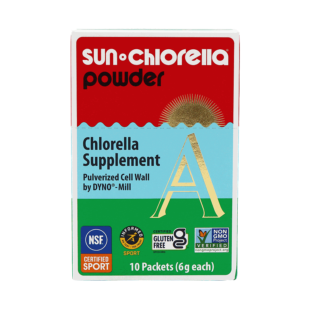 SUN CHLORELLA POWDER - 10 PACKETS (6g each)