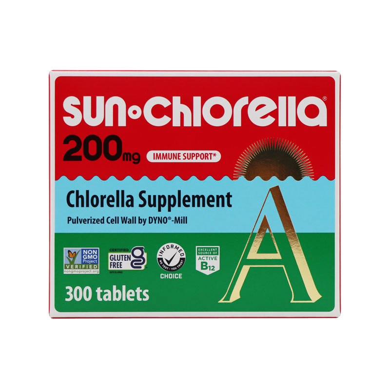 SUN CHLORELLA TABLETS 200MG - 300 TABLETS